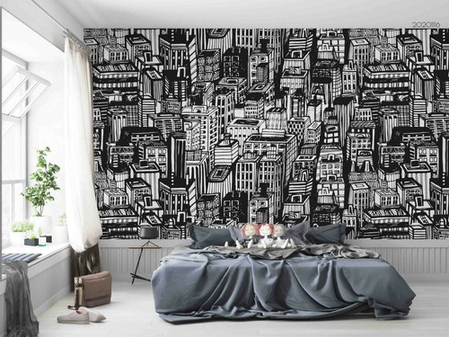 Hand drawn city building - city,
