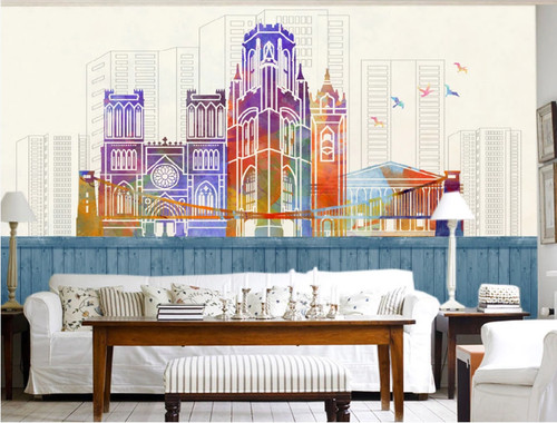 Painted building k9368 - 3d,